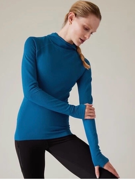 Athleta Tops - ATHLETA Flurry Scuba Hoodie Blue